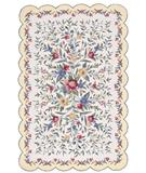 Country Heritage H-722 Ivory # 23012 
 
 2'  6''  X 4'  2''  $112.00
 2'  3''  X 8'  Runner $170.00
 3'  6''  X 5'  6''  $180.00
 5'  3''  X 8'  3''  $370.00
 7'  6''  X 9'  6''  Oval $670.00
 8'  X 11'  $840.00